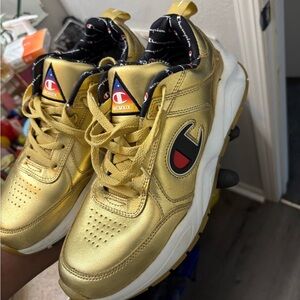 Champion Metallic Gold Kids Sneakers